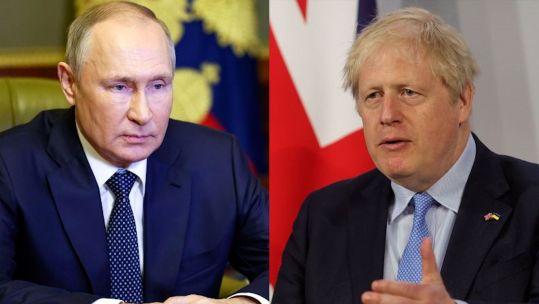 Boris Johnson Putin CREDIT Alamy, UK Gov Flickr