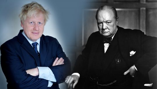 Boris Johnson and Winston Churchill