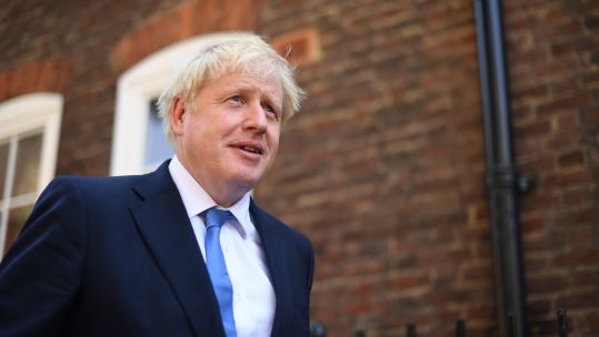 Boris Johnson in Westminster after winning the Tory leadership (Picture: PA).