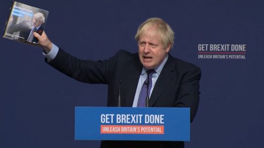 Boris Johnson launches Conservative Manifesto in Shropshire Credit POOL 24.11.19