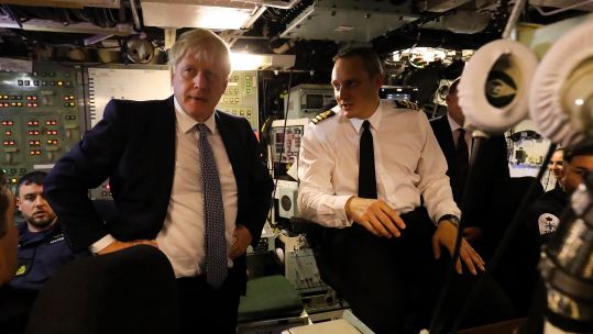 Boris Johnson on Vanguard submarine HMS Victorious 290719 CREDIT MOD