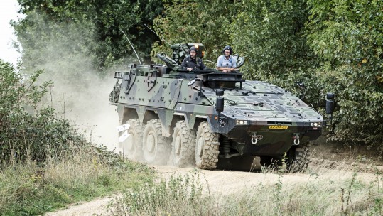 Boxer Vehicle at Milbrook Proving Ground CREDIT MoD