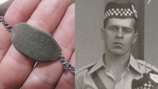Bracelet of a British officer named Lieutenant James Clark from 77 years ago 03012023 CREDIT Gan Erez Facebook