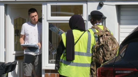 British Army personnel assisting in a surge testing capacity for the first time in Bolton