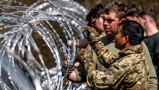 British Army soldiers on exercise (Picture: MOD).