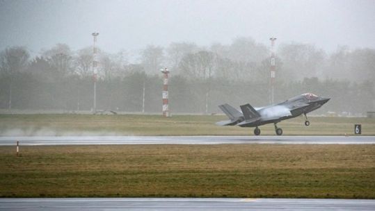 British F-35B taking off from RAF Marham 