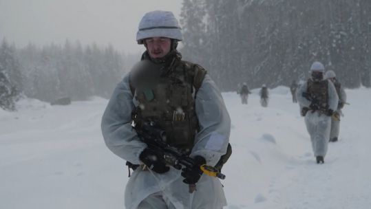 British Soldiers training in Estonia extreme conditions with NATO