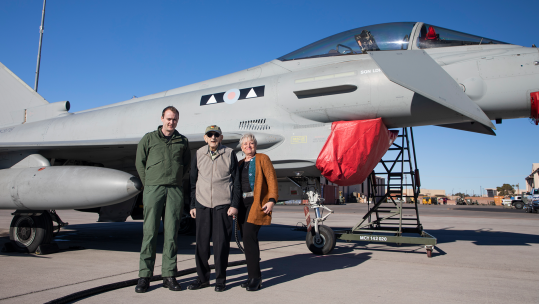 British WWII veteran given VIP tour of US Air base CREDIT MOD
