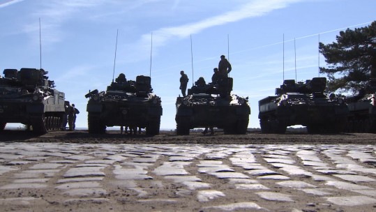 British and German tanks in Augustdorf.