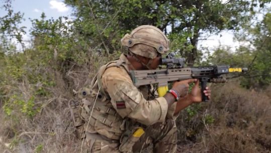 British soldiers train in Kenya