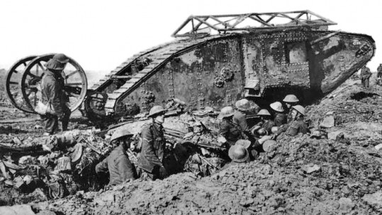 British Army Mark 1 Tank during WW1
