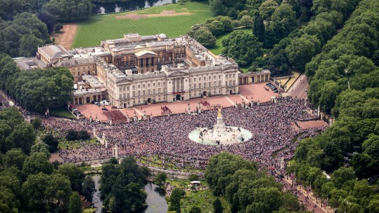 Buckingham Palace and the Mall during the Queens 90th Birthday Celebrations 2016 Defence Imagery