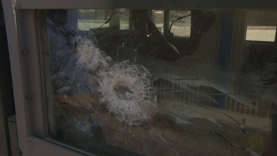 Bullet Riddled Humvee