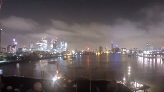HMS Bulwark Makes Early Morning Trip Up Thames In Gorgeous Video