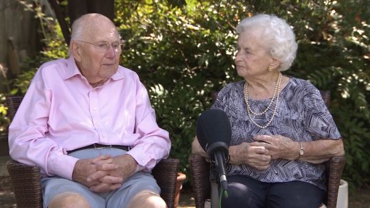 Burma campaign veterans Basil Lambert and his wife Madge discuss campaign and end of Burma Star Association  010820 CREDIT BFBS