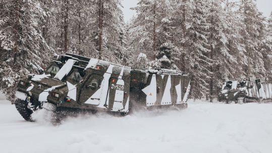 Royal Marines will receive 60 amphibious all-terrain armoured vehicles to support operations in the harshest environments, as part of a trilateral agreement announced today (Picture: MOD).