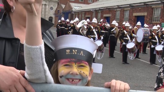 HMS Iron Duke Gets A Hero&#039;s Welcome