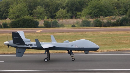 UK combat drone lands after historic trans-Atlantic flight 
