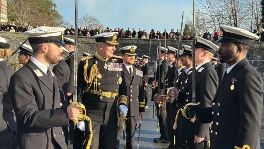 CDS Admiral Sir Tony radakin at Britannia Royal Naval College 191224 CREDIT BFBS