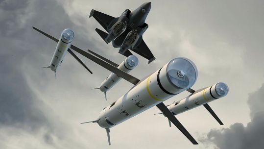 CGI image of four SPEAR3 missiles being fired from the weapons bay of an F-35B CREDIT MOD Crown copyright.jpg