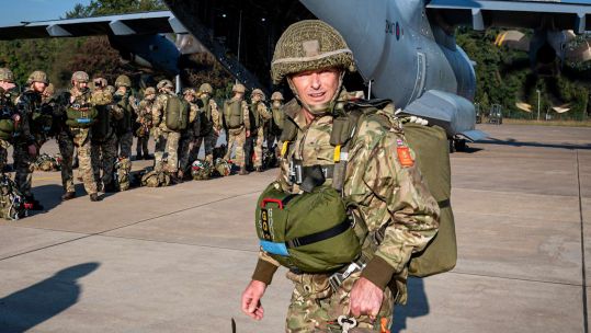 CGS Sir Roley Walker jumps into Ginkel Heath marking 80th Anniversary of Operation MARKET GARDEN 21092024 CREDIT Army CGS