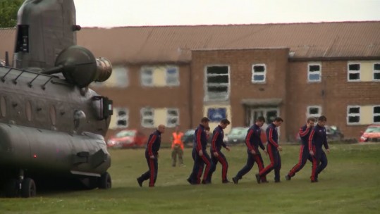 RAF Parachute Display Team Prepare For Buckingham Palace Jump