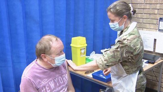 Vaccination administration in Wales.
