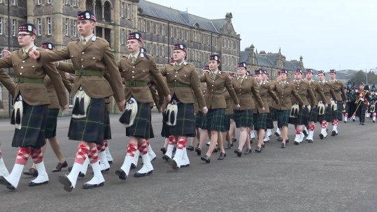 Cadets from the Tayforth University Officers Training Corps