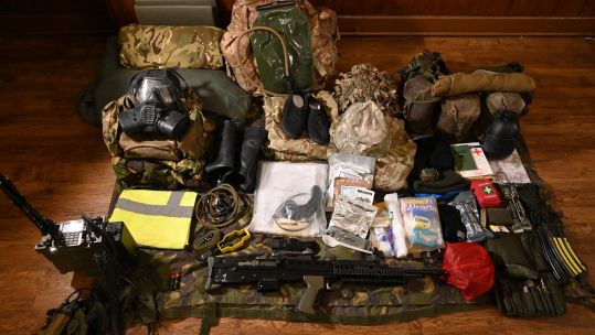 Kit and equipment for Cambrian Patrol. Credit: Georgina Coupe, BFBS