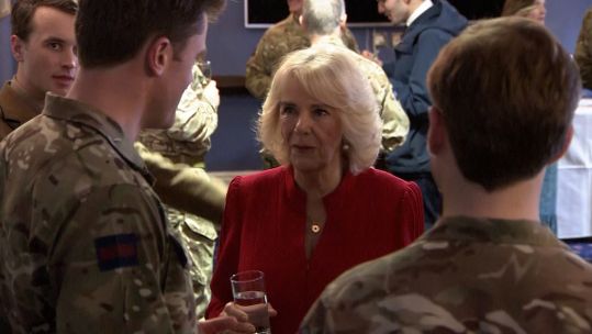 Camilla visiting the Grenadier Guards for the first time as Colonel in Chief of the regiment