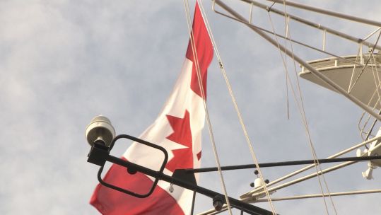Canadian flag on hms belfast 201219 credit bfbs.jpg 