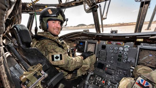 Cover image: Capt Scott Stewart in the cockpit of a Chinook in Mali (Picture: MOD).