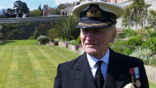 Captain Malcolm Farrow at passing out parade 
