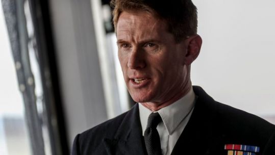 Captain Nick Cooke-Priest on board HMS Queen Elizabeth