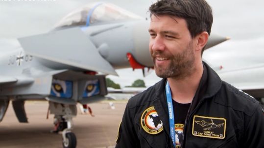 Captain Noble German Airforce display pilot CREDIT BFBS