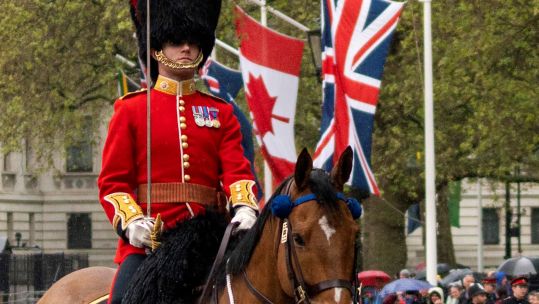 Captain Tom Windsor-Clive wearing french medal at Trooping the Colour 170623 CREDIT BRITISH ARMY