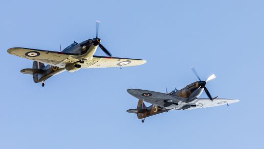 The flypast took place above Captain Tom's Bedfordshire home (Picture: MOD).