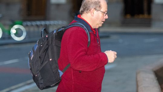 Carl Tiltman arriving at Southwark Crown Court