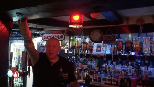 Centuries-old beams in historic Cornwall inn tell a tail of Britain's naval past CREDIT BFBS