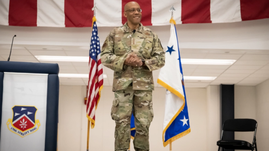 Chairman of the Joint Chiefs of Staff CQ Brown CREDIT US Dept of Defense.PNG