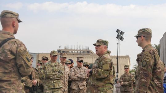General Mark Milley, chairman of the Joint Chiefs of Staff with US troops in Baghdad (Picture:  US Army).