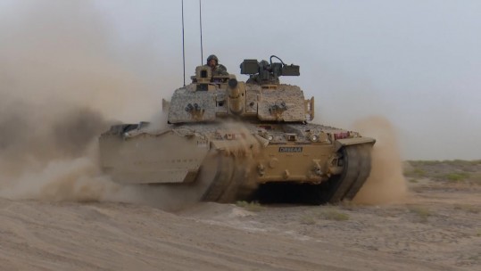 Challenger 2 on Ex Saif Seera in Oman