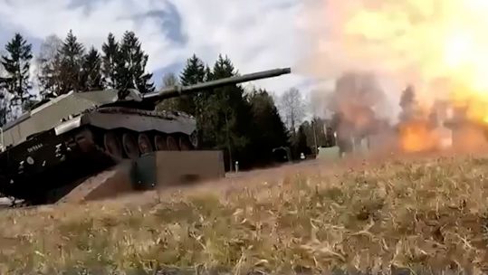 The Challenger 3 main battle tank has shown the power of it's main gun in Germany during live-firing trials (Picture: Rheinmetall BAE Systems Land)