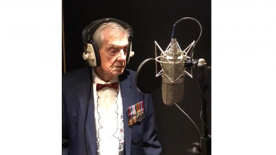 Charlie Pallett WWII Veteran 100th birthday Charity song to raise money for Help for Heroes 11032021 CREDIT YouTubeHelen Love
