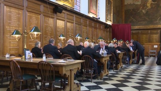 Chelsea Pensioners breakfast to encourage more females to join up 270120 CREDIT BFBS