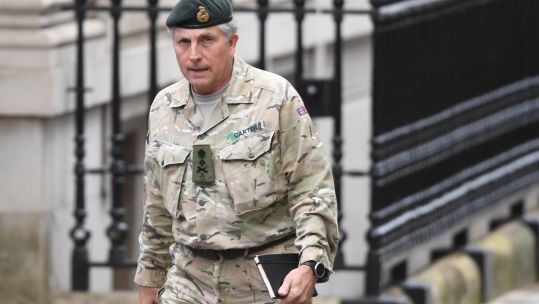 Cover image: General Sir Nick Carter arriving at Downing Street in March (Picture: PA).