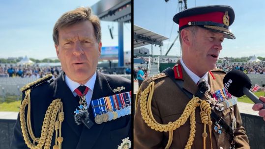 Chief of the Defence Staff and First Sea Lord at D Day event in Portsmouth CREDIT BFBS