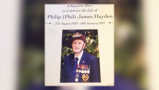 96 Year Old Burma Veteran Honoured At Funeral