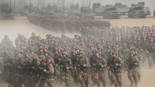 Chinese military training (Picture: PA).