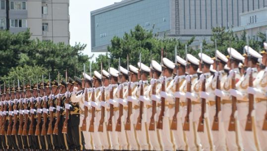 Library picture of Chinese troops in Beijing (Picture: US Department of Defense).